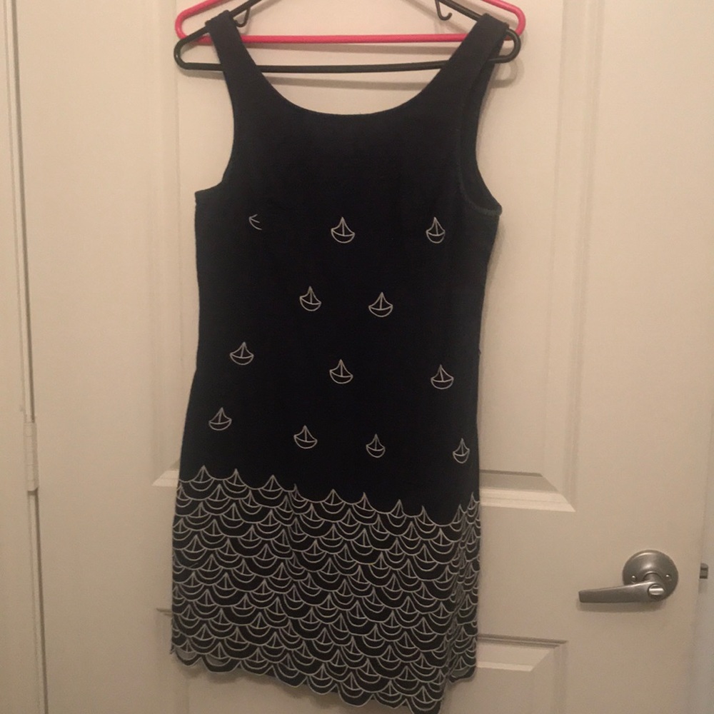 Vintage Lilly Pulitzer Embroidered Sailboat Dress